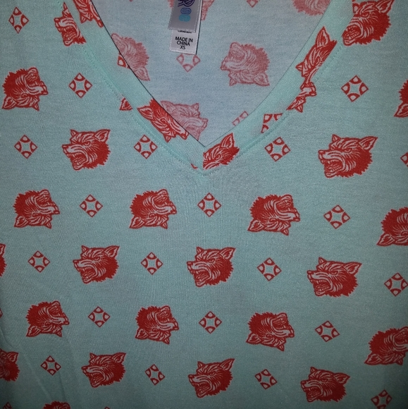 ๐ Women's LulaRoe Wolf Print Sleep Top Size X-Small - Picture 3 of 10